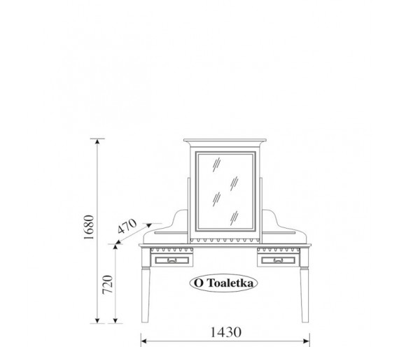 O - toaletní stolek